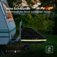 EVOCAMP Deichselabdeckung Wohnwagen, wasserdichte Deichselhaube Wohnwagen, Anhängerkupplung Abdeckung, Doppel-Klickverschluss, mit Tragetasche, ideal für Anhänger, Pferdeanhänger, Bootsanhänger