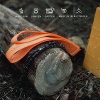EVOCAMP Handkettensäge mit 11 Kettengliedern - Bushcraft Ausrüstung - kompakte und faltbare Camping Säge 65 cm mit einer Tasche - Ausrüstung für Baumarbeiten, Camping und Survival-Abenteuer