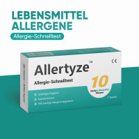 Allergietest für zuhause, Allertyze Allergie Test ohne Versand in ein Labor, 10 Häufige Lebensmittel Allergene Selbsttest, sofortiges Ergebnis, Kapillarbluttest, medizinische Tests