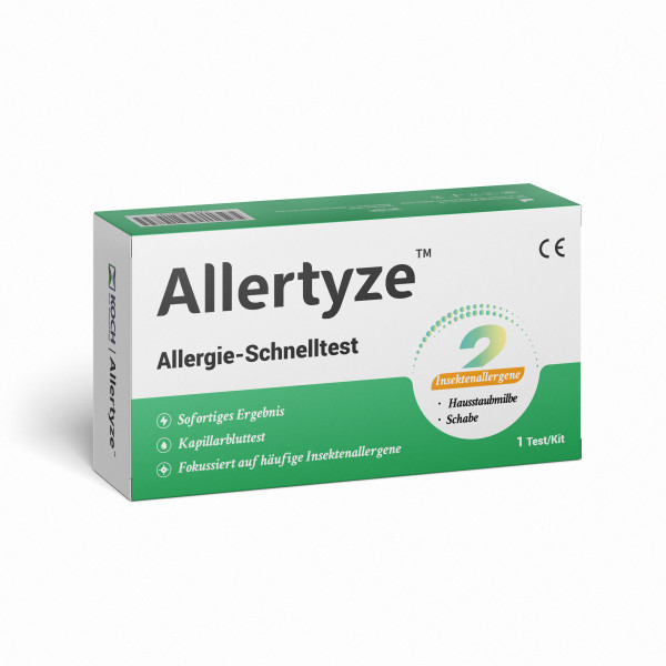 Allergietest für zuhause, Allertyze Allergie Test ohne Versand in ein Labor, 2 Insektenallergene Selbsttest, sofortiges Ergebnis, Kapillarbluttest, medizinische Tests