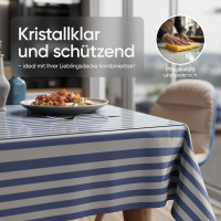 Björn&Schiller Tischfolie transparent 2mm, Schutzfolie für Tisch 100x200 cm, glasklare PVC Tischschutzfolie, Hitzebeständig bis 55 °C, wasserfest