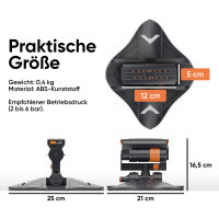 Björn&Schiller Gartensprinkler, Vierecksprinkler aus ABS, gleichmäßige Rasenbewässerung, flexibler Anschluss an bestehendes Bewässerungssystem
