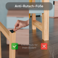 Björn&Schiller Getränkekistenregal – rutschfest Kistenständer, Regal für Getränkekisten, 4 Kisten, 71x30x90 cm, Bambus & Eisen, einfache Montage