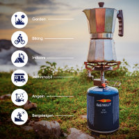 Gaskartusche 450g mit Schraubgewinde nach EN417 für Camping & Gasgrill – passend für Gaskocher, Campinggrill, Outdoor, Festival, Notfall-Set