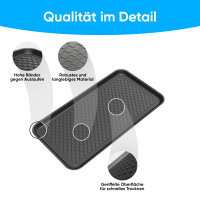 Björn&Schiller Schuhablage 38x75,5 cm, Schuhabtropfschale mit 3 cm Rand, Schuhmatte, Wasserfestes Schuhtablett, Schuhwanne aus Polypropylen
