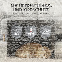 Björn&Schiller Heizpaneel 100×51×2 cm - Fußheizung Schreibtisch, Mini Infrarotheizung, Infrarot Panel, Schreibtischheizung, kompakt, grau