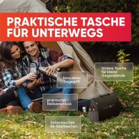 EVOCAMP Tragbare Tasche für Gasheizung 1,7 kW, Tragetasche für die Camping Heizung, mit mehreren Taschen für Heizungszubehör, praktische Tasche mit einem u-förmigen Doppelreißverschluss