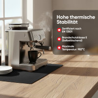 EVOCAMP Brandschutzunterlage 40x32 cm, feuerfest bis 982 °C, aus voroxidierten Fasern, universell einsetzbar für Küche, Grill und Werkstatt