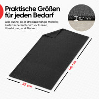 EVOCAMP Brandschutzunterlage 40x32 cm, feuerfest bis 982 °C, aus voroxidierten Fasern, universell einsetzbar für Küche, Grill und Werkstatt