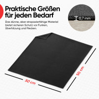 EVOCAMP Brandschutzunterlage 50x50 cm, feuerfest bis 982 °C, aus voroxidierten Fasern, universell einsetzbar für Küche, Grill und Werkstatt