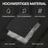 EVOCAMP Campingdecke 200x140 cm, Outdoor Decke wasserdicht, ultraleicht Reisedecke, Thermodecke warm, kompakt mit Packsack, schwarz