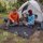 EVOCAMP Campingdecke 200x140 cm, Outdoor Decke wasserdicht, ultraleicht Reisedecke, Thermodecke warm, kompakt mit Packsack, schwarz
