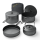 EVOCAMP Camping Kochgeschirr Set 4-teilig Outdoor Geschirr Set aus Aluminium, leichtes stapelbares Camping Geschirr mit Klappgriffen und Tragetasche