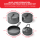 EVOCAMP Camping Kochgeschirr Set 4-teilig Outdoor Geschirr Set aus Aluminium, leichtes stapelbares Camping Geschirr mit Klappgriffen und Tragetasche