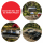 EVOCAMP Camping Kochgeschirr Set 4-teilig Outdoor Geschirr Set aus Aluminium, leichtes stapelbares Camping Geschirr mit Klappgriffen und Tragetasche