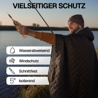 Evocamp Outdoor-Decke, Poncho-Liner, Windschutz, wasserabweisend, 200 x 140 cm, ultraleicht, kompakt für Reisen, Wandern und Outdoor-Aktivitäten