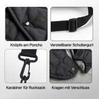 Evocamp Outdoor-Decke, Poncho-Liner, Windschutz, wasserabweisend, 200 x 140 cm, ultraleicht, kompakt für Reisen, Wandern und Outdoor-Aktivitäten