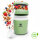 Pooni Müslibecher, Joghurtbecher aus PP-Kunststoff mit 2-in-1-Besteck, für Joghurt, BPA-frei, mikrowellengeeignet, 460 ml + 150 ml