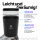 Pooni Müslibecher, Joghurtbecher aus PP-Kunststoff mit 2-in-1-Besteck, für Joghurt, BPA-frei, mikrowellengeeignet, 460 ml + 150 ml, Schwarze Eleganz