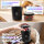 Pooni Müslibecher, Joghurtbecher aus PP-Kunststoff mit 2-in-1-Besteck, für Joghurt, BPA-frei, mikrowellengeeignet, 460 ml + 150 ml, Schwarze Eleganz