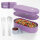 Pooni Lunchbox 740 ml, auslaufsichere Bento Box mit 1 Fach, Besteck, Soßendose und Elastikband, BPA-frei und mikrowellengeeignet