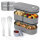 Pooni Lunchbox 1400 ml, auslaufsicher Bento Box mit 3 Fächern, Besteck, Soßendose und Elastikband, BPA-frei und mikrowellengeeignet