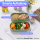 Pooni Lunchbox 1480 ml, auslaufsicher Bento Box mit 2 Fächern, Besteck, Soßendose und Elastikband, mikrowellengeeignet, Frühlingsgrün