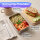 Pooni Lunchbox Edelstahl 900 ml, auslaufsichere Bento Box mit Bambusdeckel, Silikondichtung und Elastikband, kompakt für unterwegs