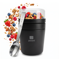 Pooni Müslibecher, Joghurtbecher, PP-Kunststoff, mit...