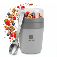 Pooni Müslibecher, Joghurtbecher, PP-Kunststoff, mit...