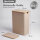 Björn&Schiller Wäschekorb beige mit Deckel, 105 L, faltbar, 2 Fächer – schmaler hoher Wäschesammler, Oxford-Gewebe, Bambusrand, Badezimmer, stabil