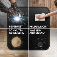 EVOCAMP Brandschutzunterlage, hitzebeständig bis 1000°C, aus Glasfasergewebe und Silikonbeschichtung, wasserabweisend, für Küche & Werkstatt