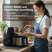 EVOCAMP Brandschutzunterlage 45x60 cm, feuerfest bis 982 °C, aus voroxidierten Fasern, universell einsetzbar für Küche, Grill und Werkstatt