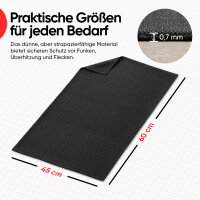 EVOCAMP Brandschutzunterlage 45x60 cm, feuerfest bis 982 °C, aus voroxidierten Fasern, universell einsetzbar für Küche, Grill und Werkstatt
