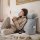 Björn&Schiller Lesekissen für Bett und Sofa, ergonomisches Wandpolster mit abnehmbarer Nackenrolle, zwei Seitentaschen und waschbarem Bezug, 70 cm