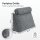 Björn&Schiller Lesekissen für Bett und Sofa, ergonomisches Wandpolster mit abnehmbarer Nackenrolle, zwei Seitentaschen und waschbarem Bezug, 70 cm
