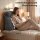 Björn&Schiller Lesekissen für Bett und Sofa, ergonomisches Wandpolster mit abnehmbarer Nackenrolle, zwei Seitentaschen und waschbarem Bezug, 70 cm