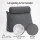 Björn&Schiller Lesekissen für Bett und Sofa, ergonomisches Wandpolster mit abnehmbarer Nackenrolle, zwei Seitentaschen und waschbarem Bezug, 70 cm