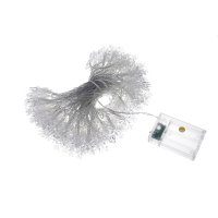 LED Lichterkette mit Schneeflocken, 2 Modi, 6m lang, batteriebetrieben, perfekt für Weihnachtsdeko und Fensterbeleuchtung