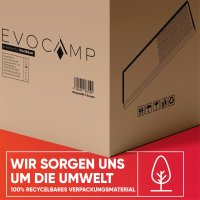 EVOCAMP Grillplatte für Gaskocher, 45x24, antihaftbeschichtet, perfekt für Camping, BBQ und Gasgrill.