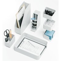 Schreibtisch-Organizer mit RED DOT Design Award - Premium Stiftehalter aus recyceltem Material für umweltfreundliche Ordnung im Büro.