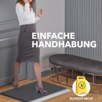 Fußmatte Aluminiumrahmen mit Bürsten grau 40 x 60 cm für Außenbereich Schmutzfangmatte Türmatte Fußabtreter