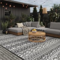 EVOCAMP Outdoor Teppich, Vorzeltteppich, wetterfest und leicht, Picknickdecke für den Outdoor-Bereich, Rasenteppich aus Kunststoff-Fasern, geeignet für Terrasse und Balkon