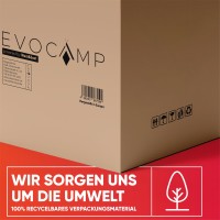 EVOCAMP Grillplatte für Gaskocher rund, antihaftbeschichtete Grillpfanne für Camping, BBQ und Gasgrill