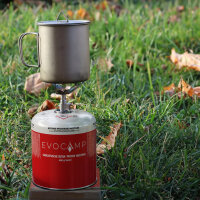 EVOCAMP 2x Propan Butan Gaskartuschen 450g, Schraubkartusche Eurogewinde 7/16", Ventilkartusche 809 ml mit Sicherheits-Verschlussautomatik, Gas Kartusche einsetzbar für Weber Grills Q100/1200-Serien