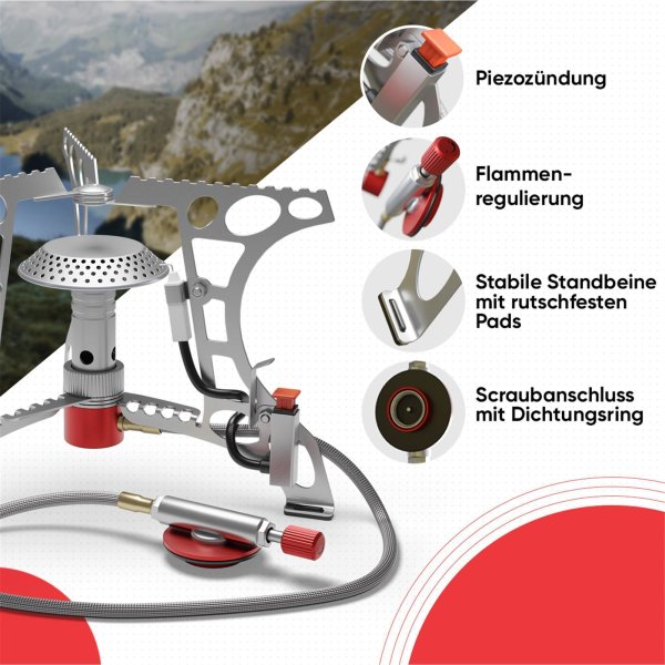 Piezozünder Für Campingkocher - Keramik, Hohe Temperaturbeständigkeit, Ohne Batterie, Einfache Montage, 10 Cm Lang