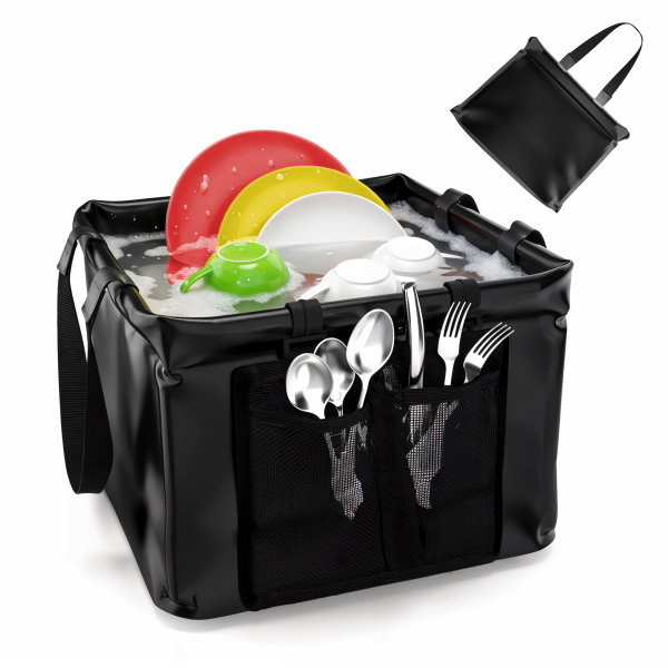 EVOCAMP faltbare Spülschüssel 20L, wasserdicht Faltschüssel Camping - faltbare Camping Spüle - geeignet für Reisen, Angeln, Spülen, Getränkekühler Outdoor, Bierkühler Garten