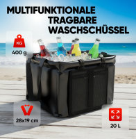 EVOCAMP faltbare Spülschüssel 20L, wasserdicht Faltschüssel Camping - faltbare Camping Spüle - geeignet für Reisen, Angeln, Spülen, Getränkekühler Outdoor, Bierkühler Garten