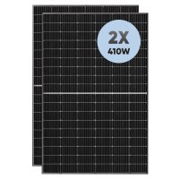 2 x 410W Solaranlage Monokristallines Solarmodule, PV...