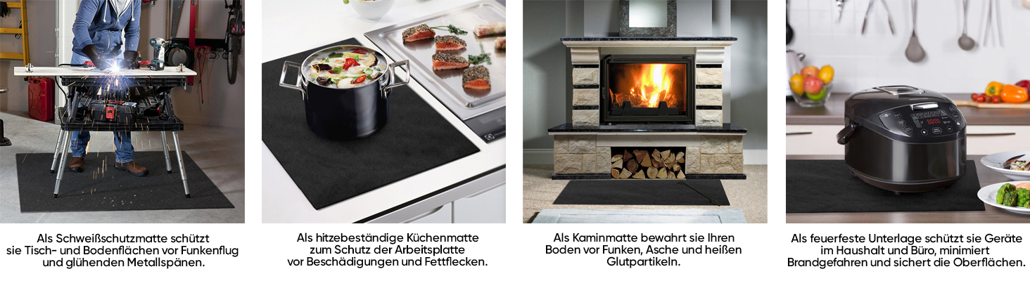 Hitzeschutzmatte bis 982°C - Lötmatte für Brandschutz-1